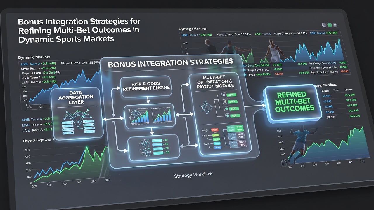 Chart showing multi-bet outcome refinement using layered bonuses across live sports events