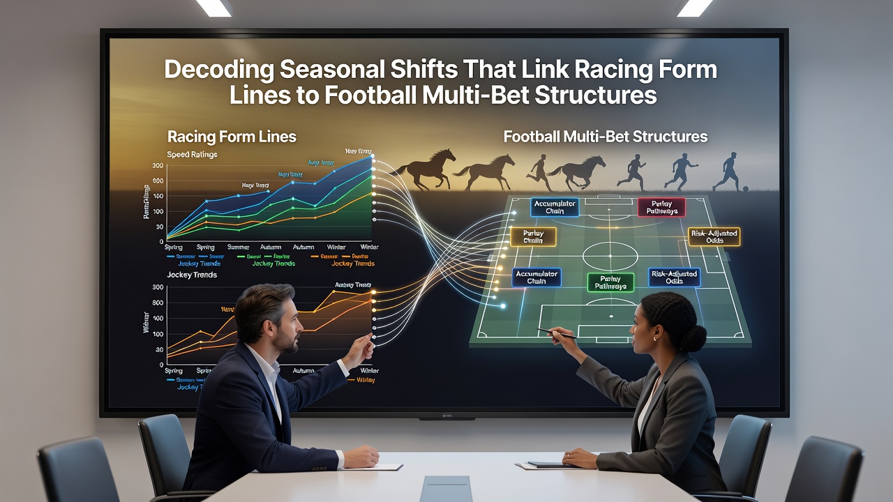 Chart showing data correlations between seasonal racing form and football accumulator outcomes