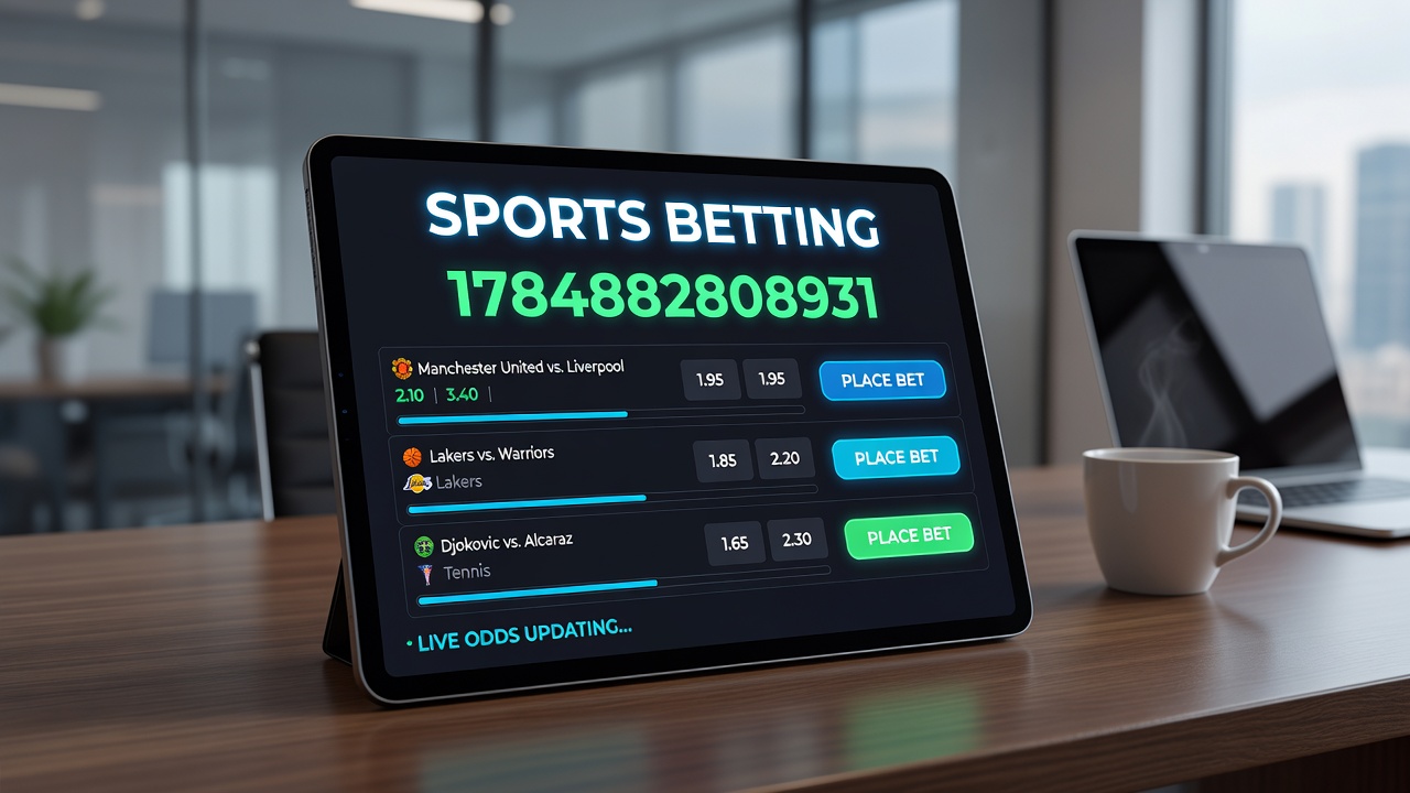 Live sports betting on mobile devices during a soccer match with odds displays