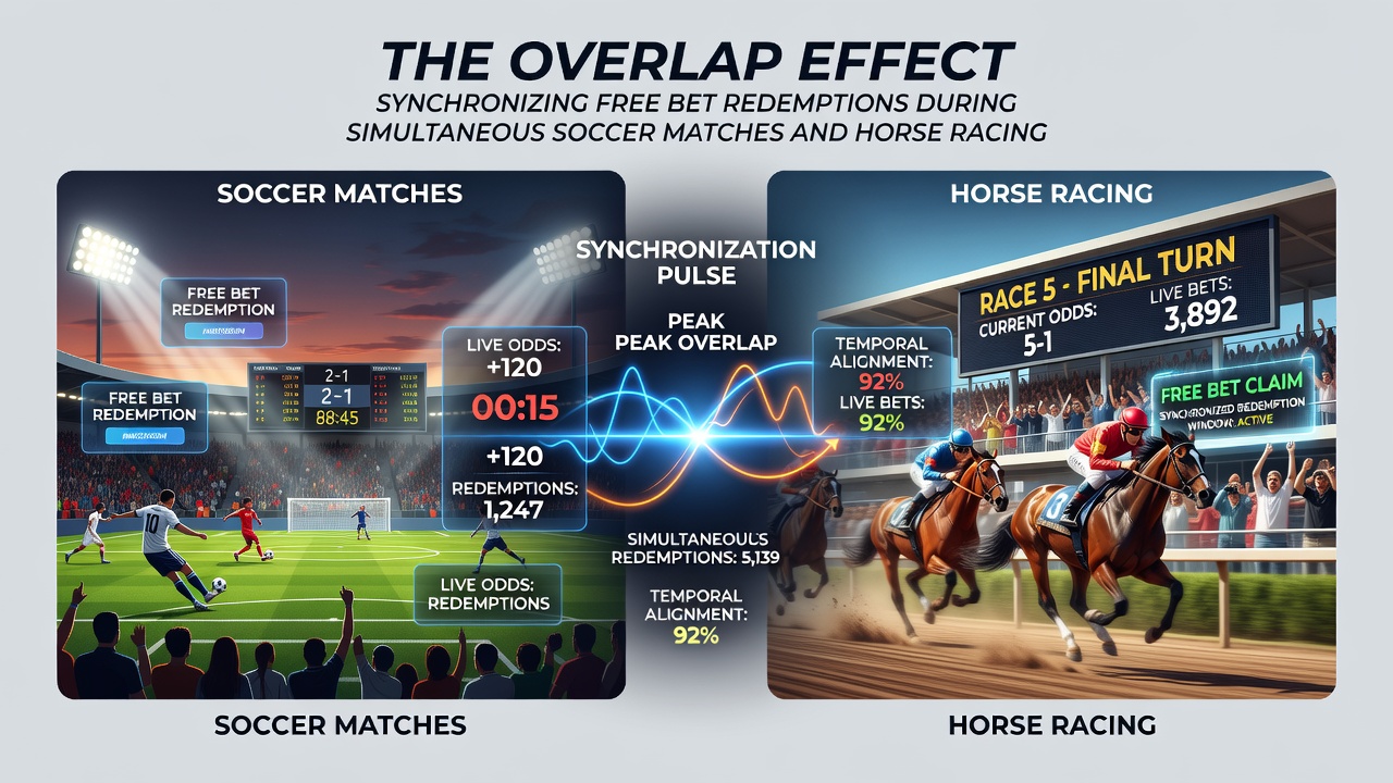 Example of live betting interface showing simultaneous soccer and horse racing markets